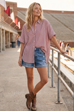 Sewn & Seen® Oversized Short Sleeve Button Down Shirt