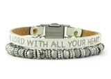 Goodworks® Angel Bible Verse Leather Bracelet