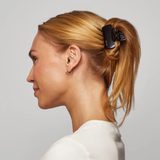 Kitsch® Recycled Plastic Medium Puffy Claw Clips - Black & Tortoise