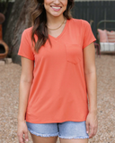 Grace & Lace® True Fit Perfect Pocket Tee - Apricot
