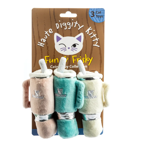 Haute Diggity Dog® Snuggly Cup 3-Pack Catnip Toys
