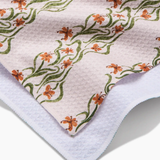 Geometry House® Kitchen Dish Tea Towel - Floral Fall Stripes