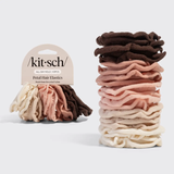 Kitsch® Recycled Fabric Petal Hair Elastics - 10 piece Set - Blush Mix