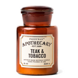 PaddyWax® Apothecary Glass Candle 8oz - Teak & Tobacco