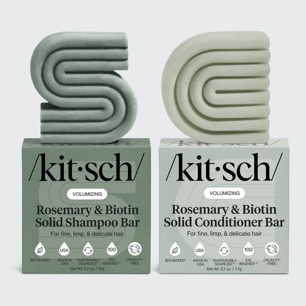 Kitsch® Rosemary & Biotin Volumizing Shampoo & Conditioner Bar Combo