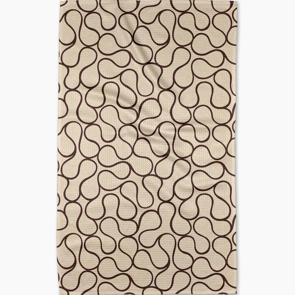 Geometry House® Kitchen Dish Tea Towel - Coffee Swirl