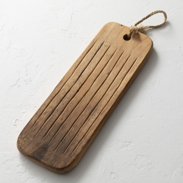 Floor 9® Long Crafted Acacia Wood Serving Board