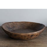 JC and Rollie® Found Natural Wooden Round Dough Bowl, Small