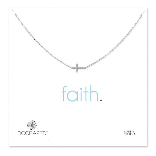 Dogeared® Sterling Silver Faith Small Cross Necklace