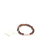 Canyon Leaf™ Baltic Amber + Rose Quartz Teething Bracelet | Anklet