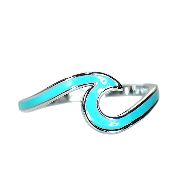 Pura Vida® Silver Enamel Wave Ring