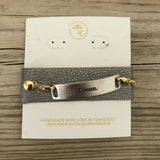 Lenny & Eva® Refined Small Sentiment with Leather Band