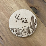 The Adorned Fox® Wooden Magnet - Yuma, AZ