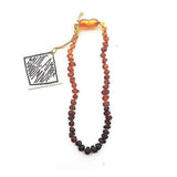 Canyon Leaf™ Baltic Amber Teething Necklace Raw Tri Color