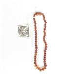 Canyon Leaf™ Baltic Amber Teething Necklace Raw Cognac