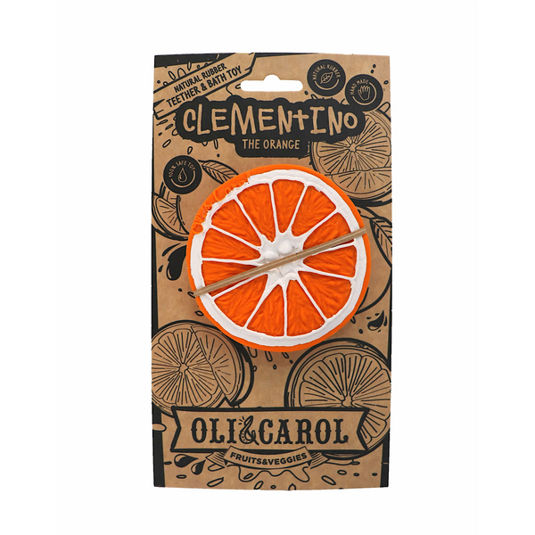 Oli & Carol® Teething and Bath Toy-  Clementino the Orange