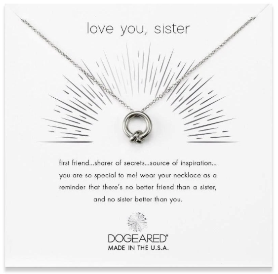 Dogeared® Sterling Silver love you, sister Knot Necklace