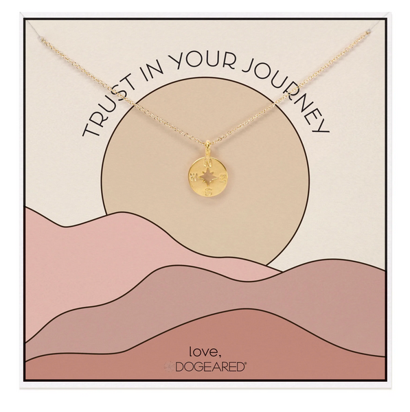 Dogeared® Trust in Your Journey Compass Necklace