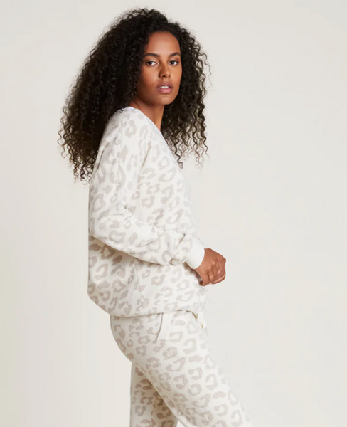 Barefoot Dreams® CozyChic Ultra Lite® Barefoot in the Wild Leopard Pullover