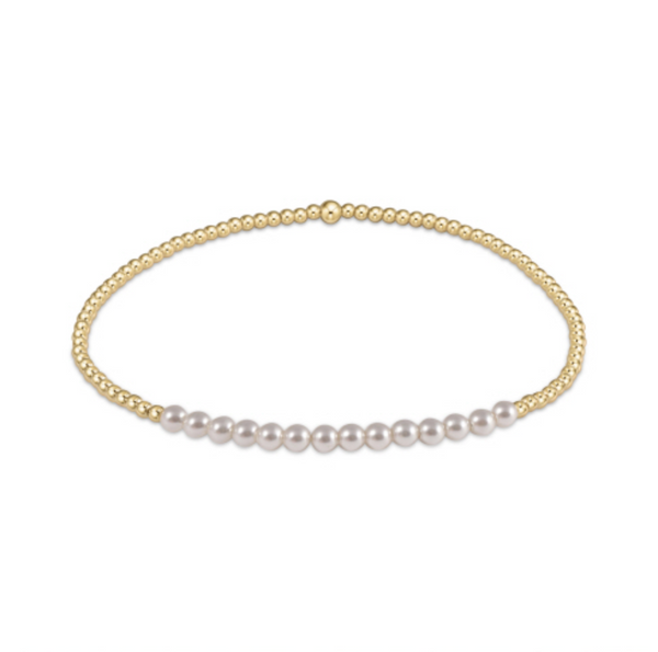 enewton® Gold Bliss 2mm Bead Pearl Bracelet