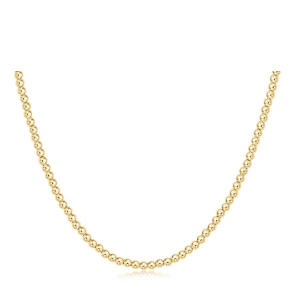 enewton® Classic Gold Choker 3mm Bead Necklace