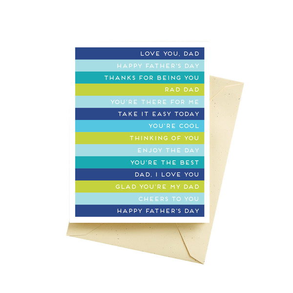 Seltzer Goods® Card - Stripes Father's Day Card