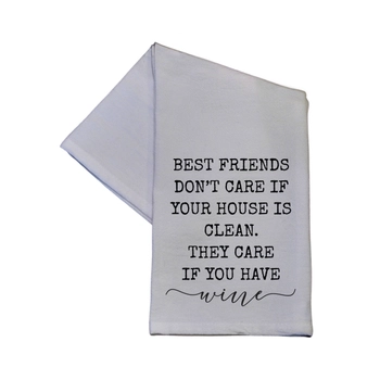 Driftless Studios® Tea Towel - Best Friends Don't Care