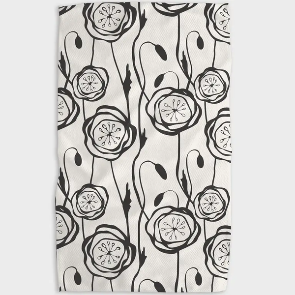 Geometry House® Kitchen Dish Tea Towel - Smell the Flowers