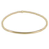 enewton® Classic Gold 2mm Bead Bliss Bar Bracelet