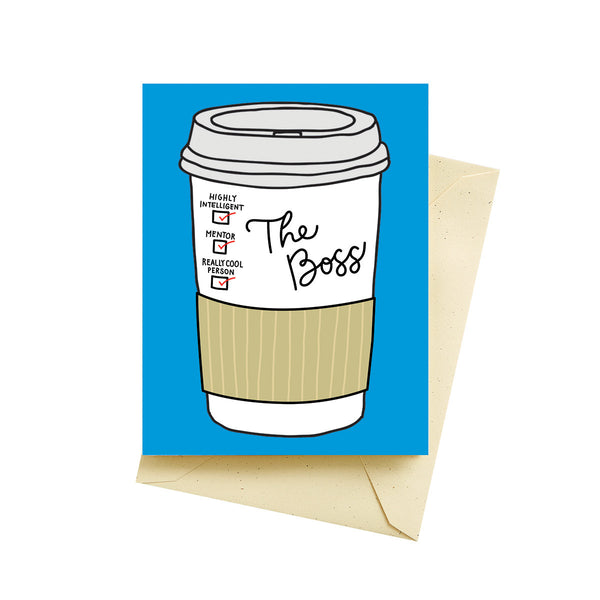 Seltzer Goods® Card - The Boss Coffee Boss Day Card