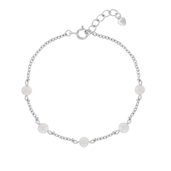 In Season® Freshwater Pearl and Link Bracelet -Sterling Silver