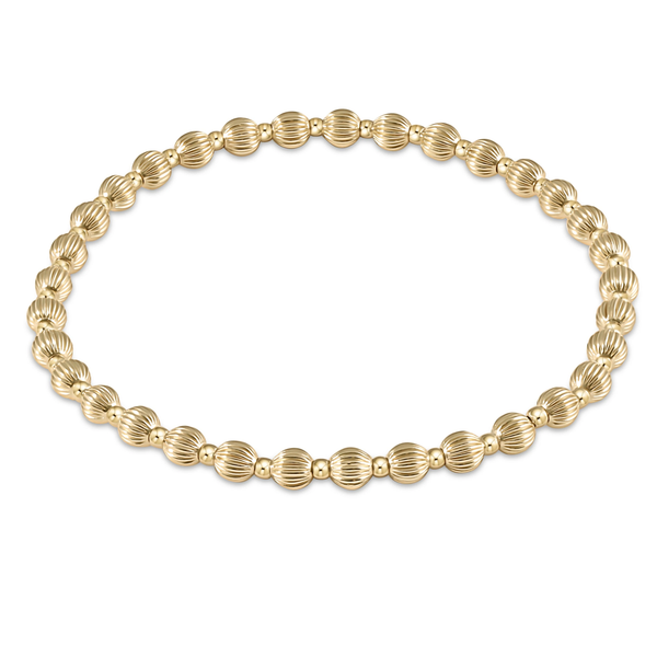enewton® Classic Gold 4mm Bead Dignity Grateful Pattern Bracelet