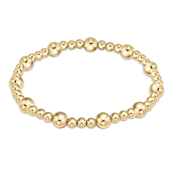 enewton® Classic Gold 6mm Bead Sincerity Pattern Bracelet