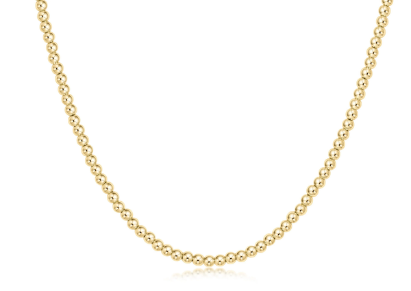 enewton® Classic Gold Choker 3mm Bead Necklace - 15" – Dream a Little Dream