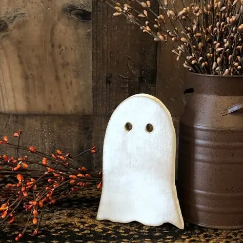Wooden Ghost Sitter by Inkwood Crafters