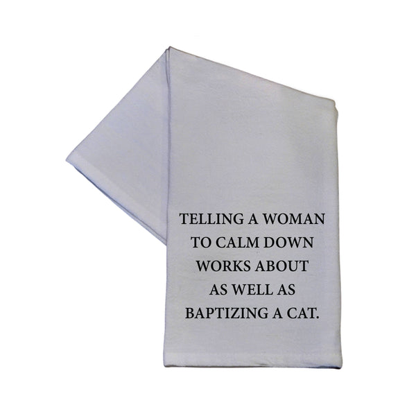 Driftless Studios® Tea Towel - Baptizing a Cat