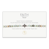 Lenny & Eva® Faith over Fear Stretch Bracelet - Silver