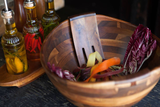 Acacia Wood Mescolare Salad Bowl with Serving Tools