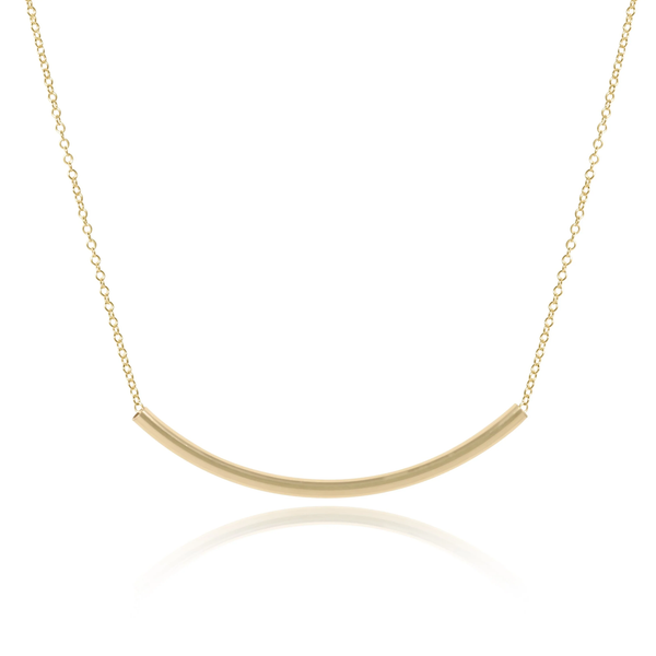 enewton® 16" Gold Classic Smooth Bliss Bar Necklace