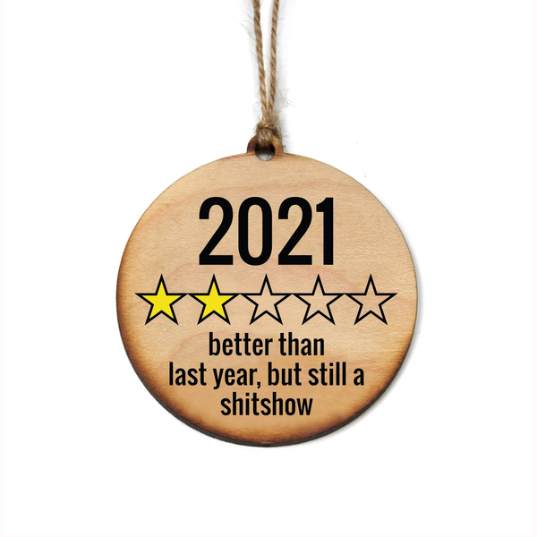 Driftless Studios® Wooden Ornament - 2021 Rating