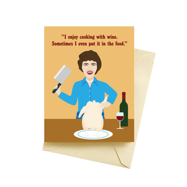 Seltzer Goods® Card - Cooking with Wine Birthday Card