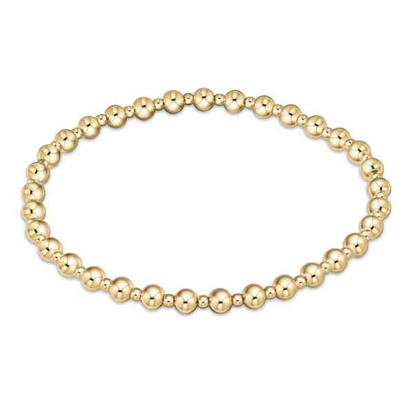 enewton® Classic Gold 4mm Bead Grateful Pattern Bracelet
