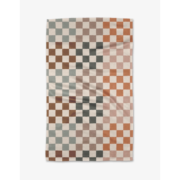 Geometry House® Kitchen Dish Tea Towel - Autumn Checkers