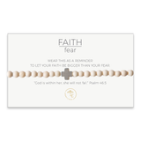 Lenny & Eva® Faith over Fear Stretch Bracelet - Silver