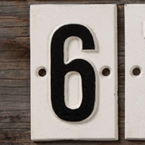 Homart® Cast Iron Sign - Numbers