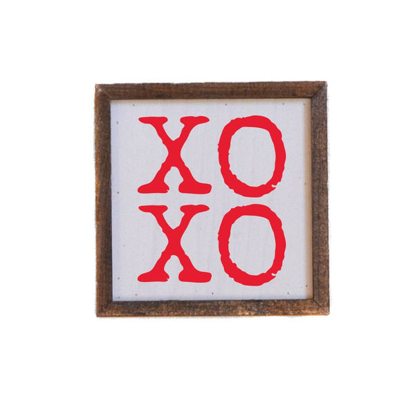 Driftless Studios® Inset Wooden Box Sign - XOXO